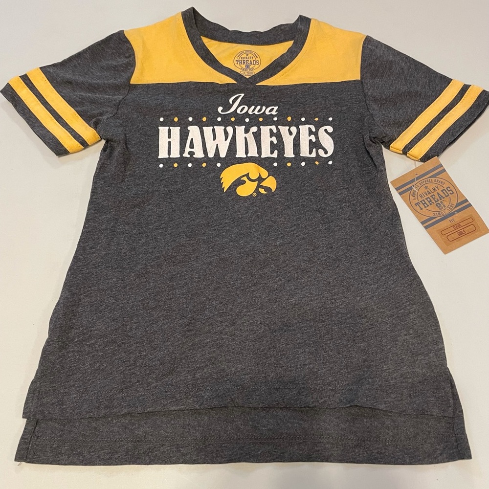 Iowa Hawkeyes Girls S 6/6x Short Sleeve NWT